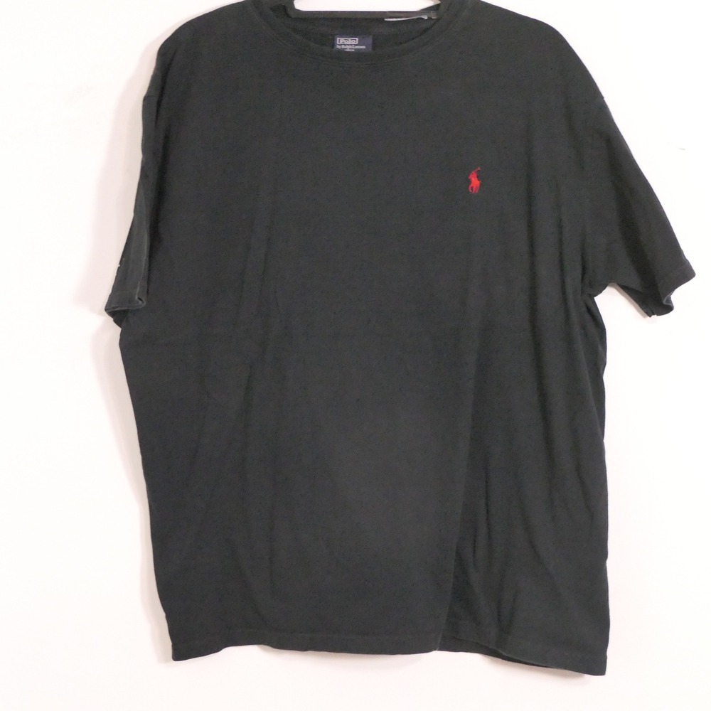 Polo Ralph Lauren Mens T-Shirt L Black Red Pony Preppy Minimalist Ivy League